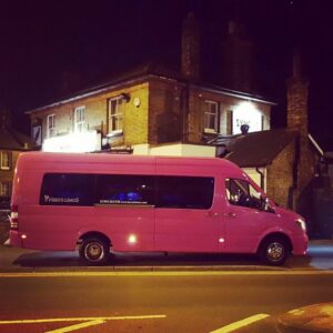 Pink party bus Kent